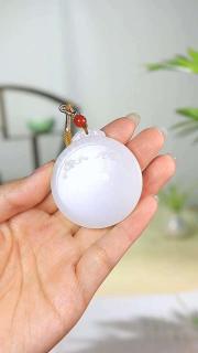 和田玉白玉圆牌平安牌